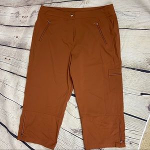 4/$25 Trail tech brown Bermuda length hiking shorts